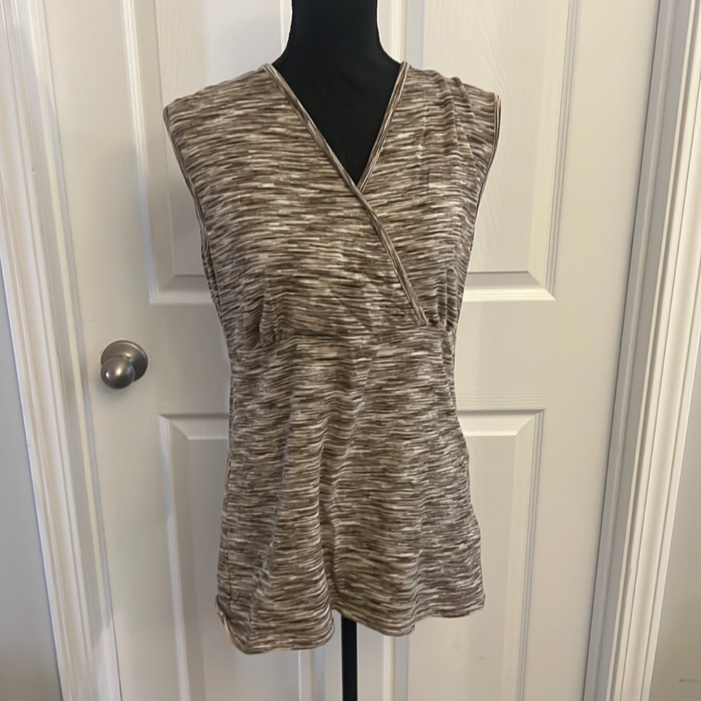 Brown Liz Claiborne Sleeveless Shirt